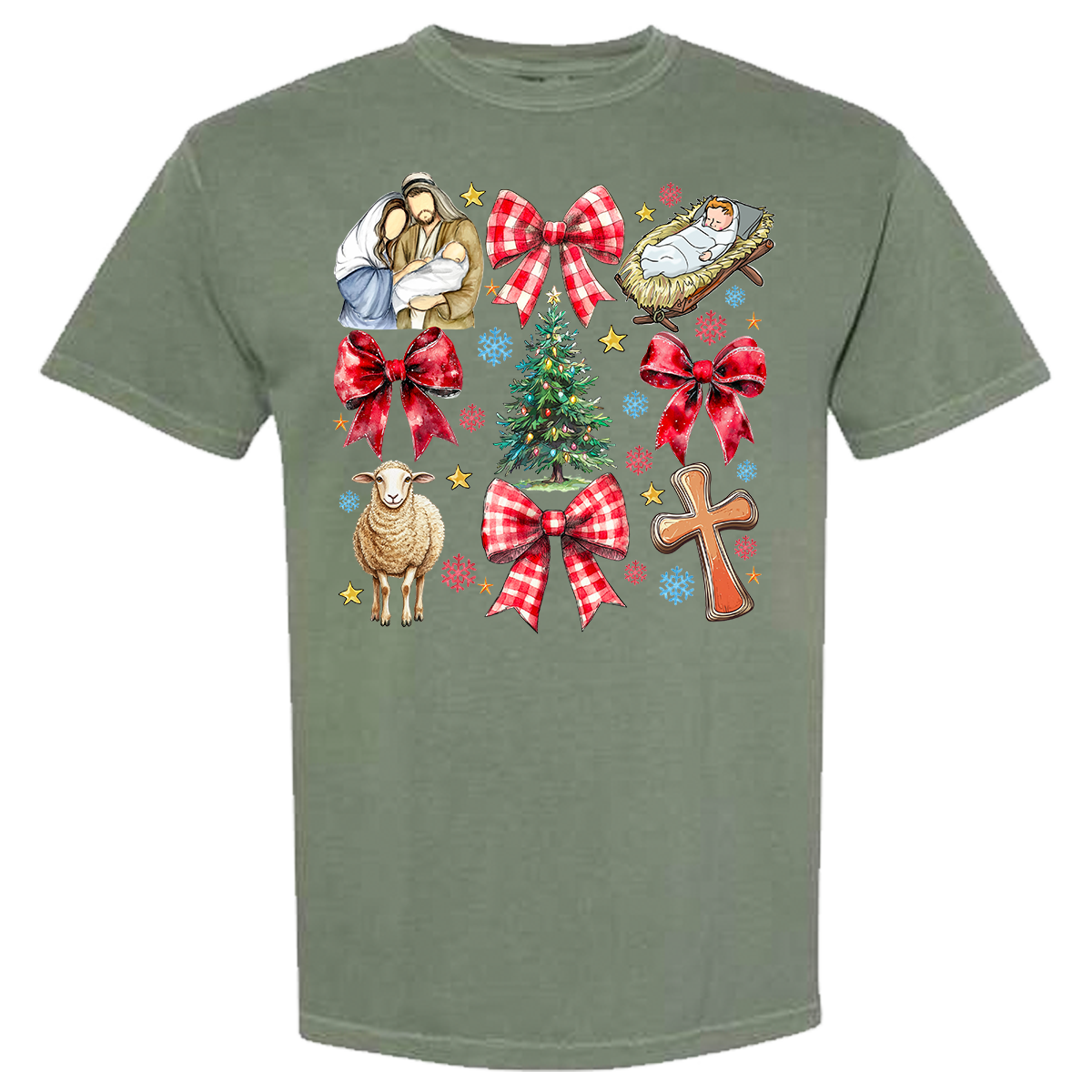 Jesus Christmas Coquette Comfort Color Tee