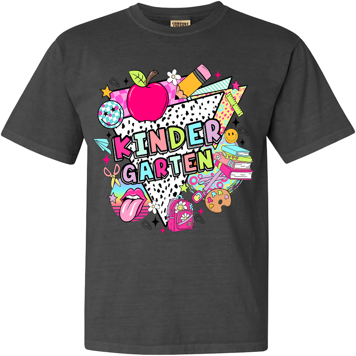 Kindergarten Retro Comfort Color Tee - Pepper