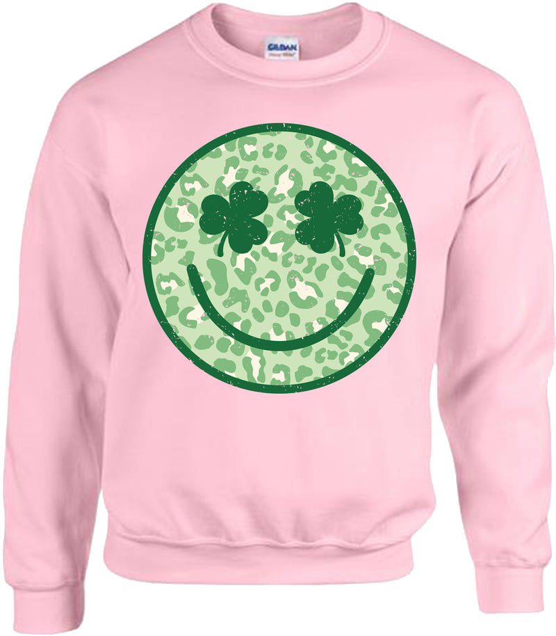 Smiley Leopard St Patrick's Day Tee