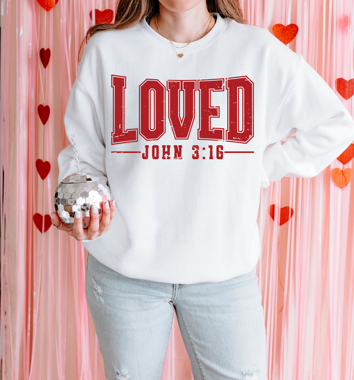 Loved John 3:16 Sweatshirt - White