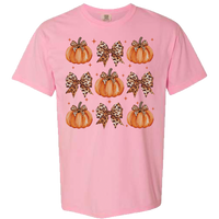 Leopard Pumpkin Collage Comfort Color Tee