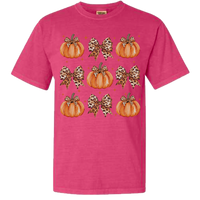 Leopard Pumpkin Collage Comfort Color Tee