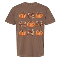 Leopard Pumpkin Collage Comfort Color Tee