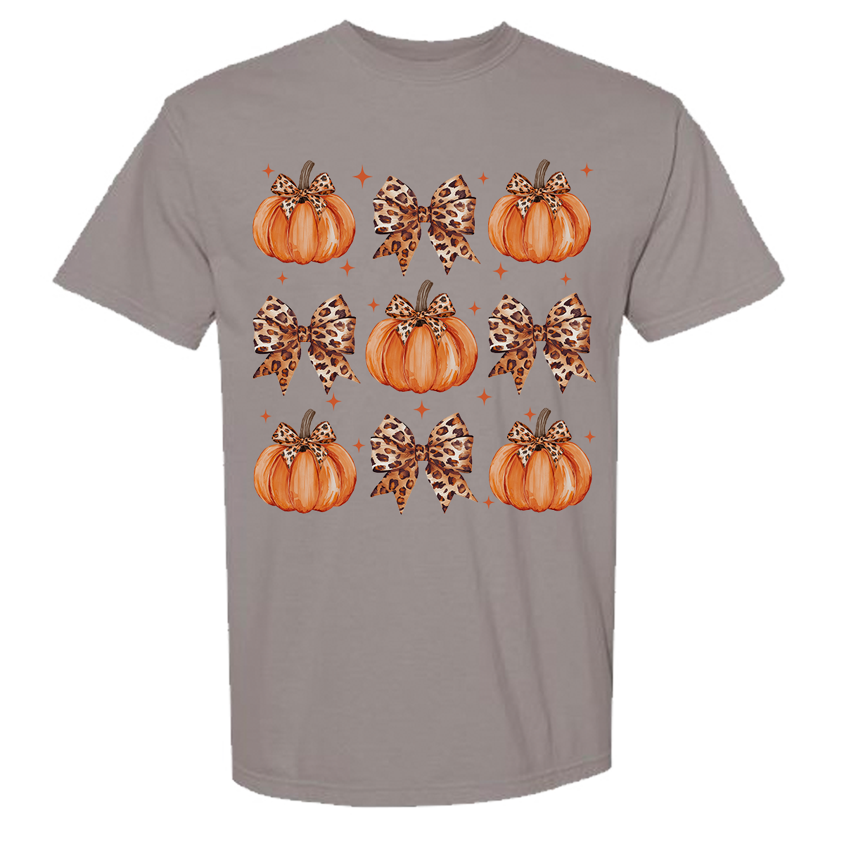 Leopard Pumpkin Collage Comfort Color Tee