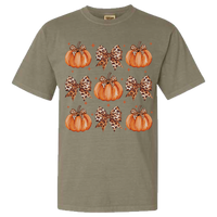 Leopard Pumpkin Collage Comfort Color Tee