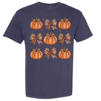 Leopard Pumpkin Collage Comfort Color Tee