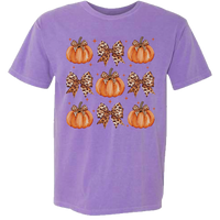 Leopard Pumpkin Collage Comfort Color Tee