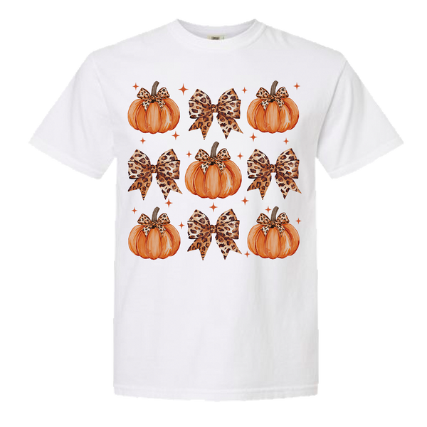 Leopard Pumpkin Collage Comfort Color Tee