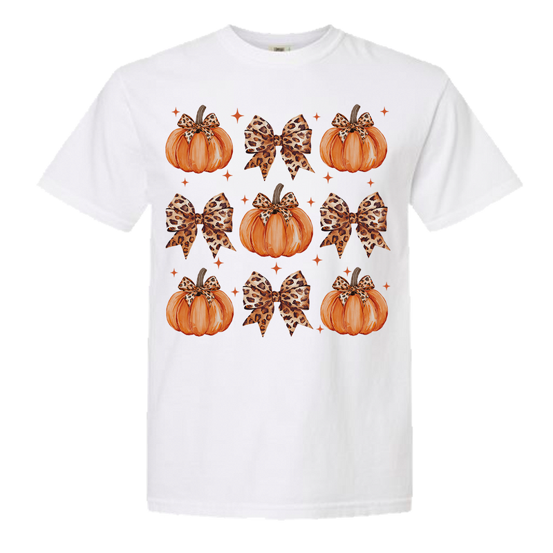 Leopard Pumpkin Collage Comfort Color Tee