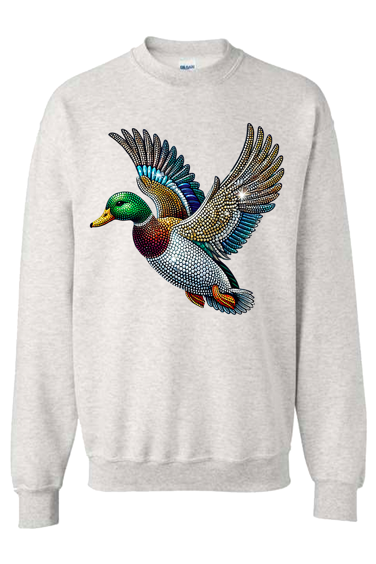 Mallard Duck Faux Rhinestones Sweatshirt