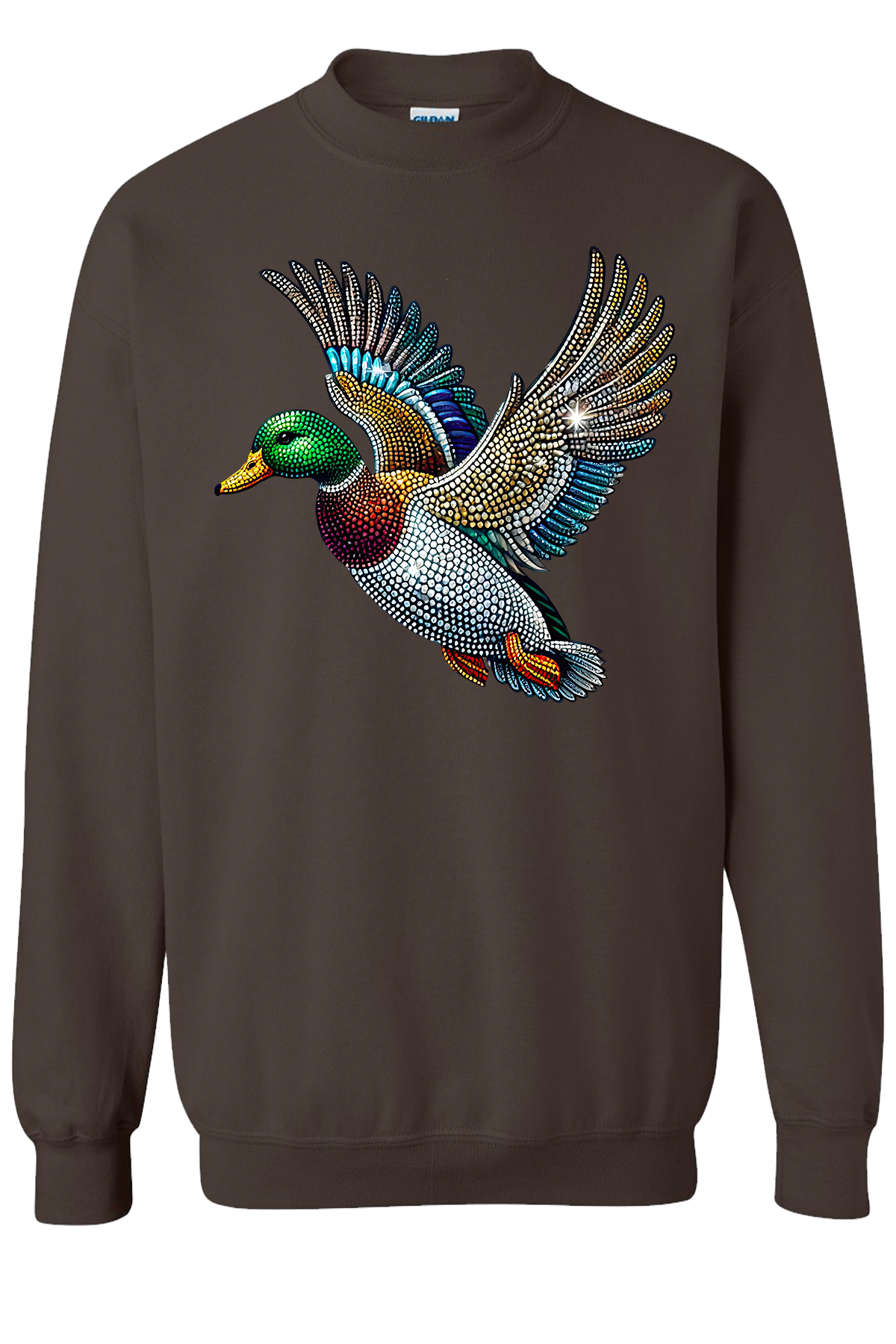 Mallard Duck Faux Rhinestones Sweatshirt