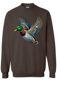 Mallard Duck Faux Rhinestones Sweatshirt