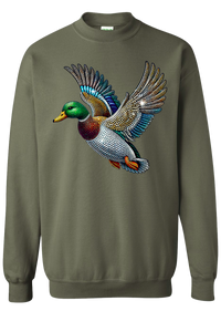 Mallard Duck Faux Rhinestones Sweatshirt