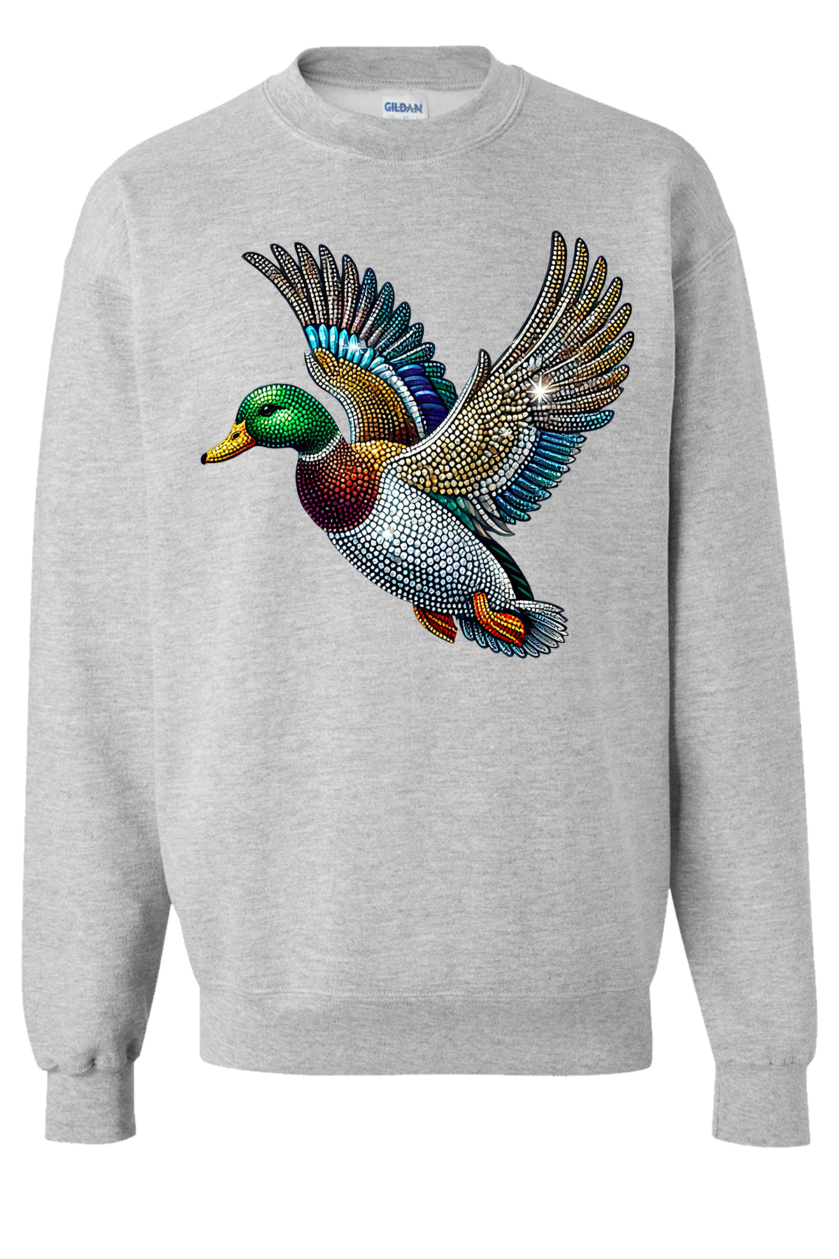 Mallard Duck Faux Rhinestones Sweatshirt