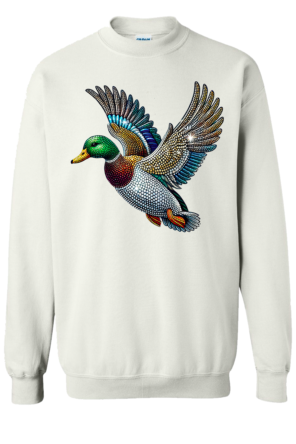 Mallard Duck Faux Rhinestones Sweatshirt