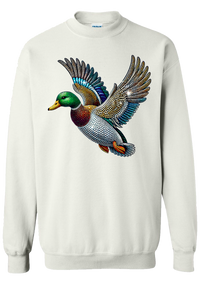 Mallard Duck Faux Rhinestones Sweatshirt