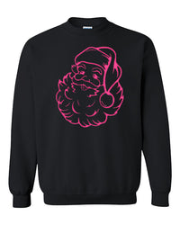 Santa Puff Tee - Black / Pink Design