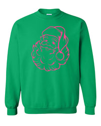 Santa Puff Tee - Green / Pink Design