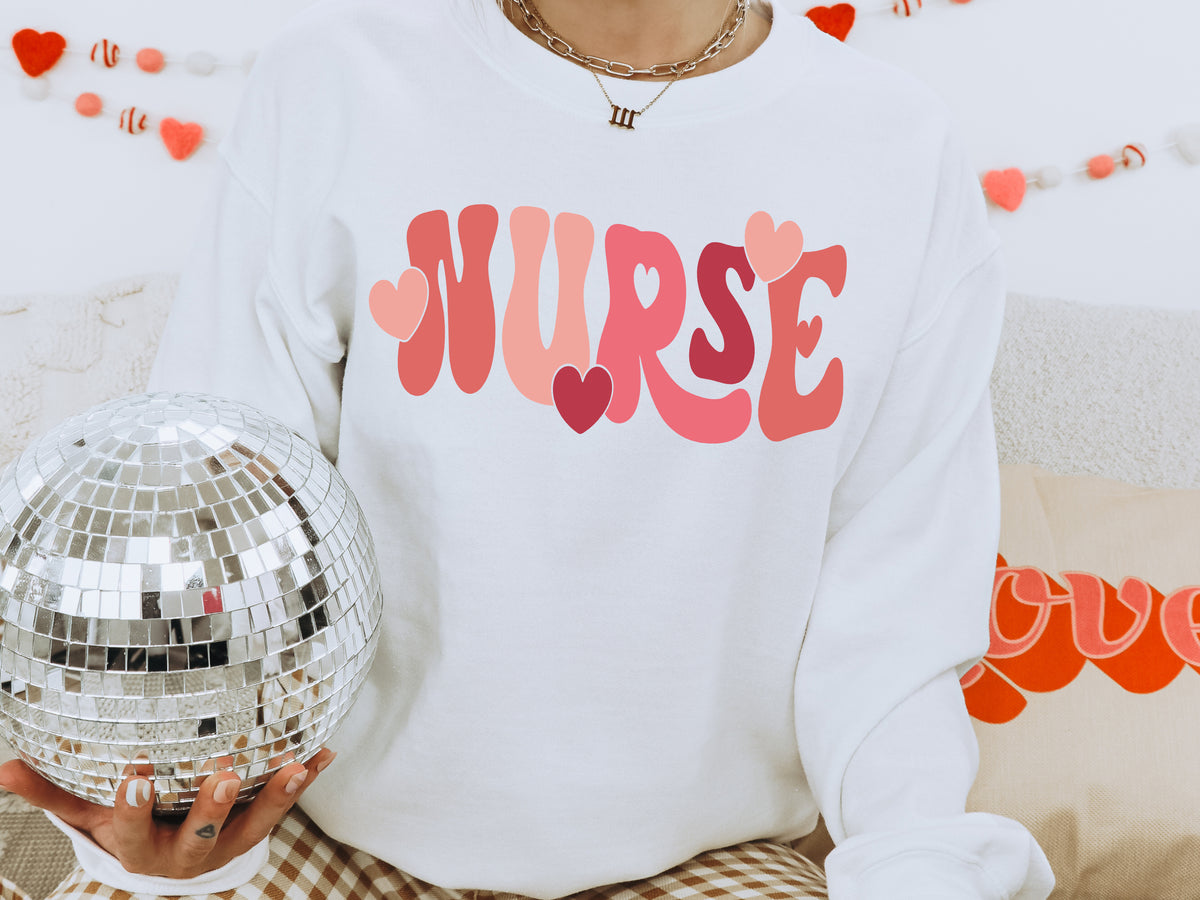 Nurse Retro Sweatshirt - White