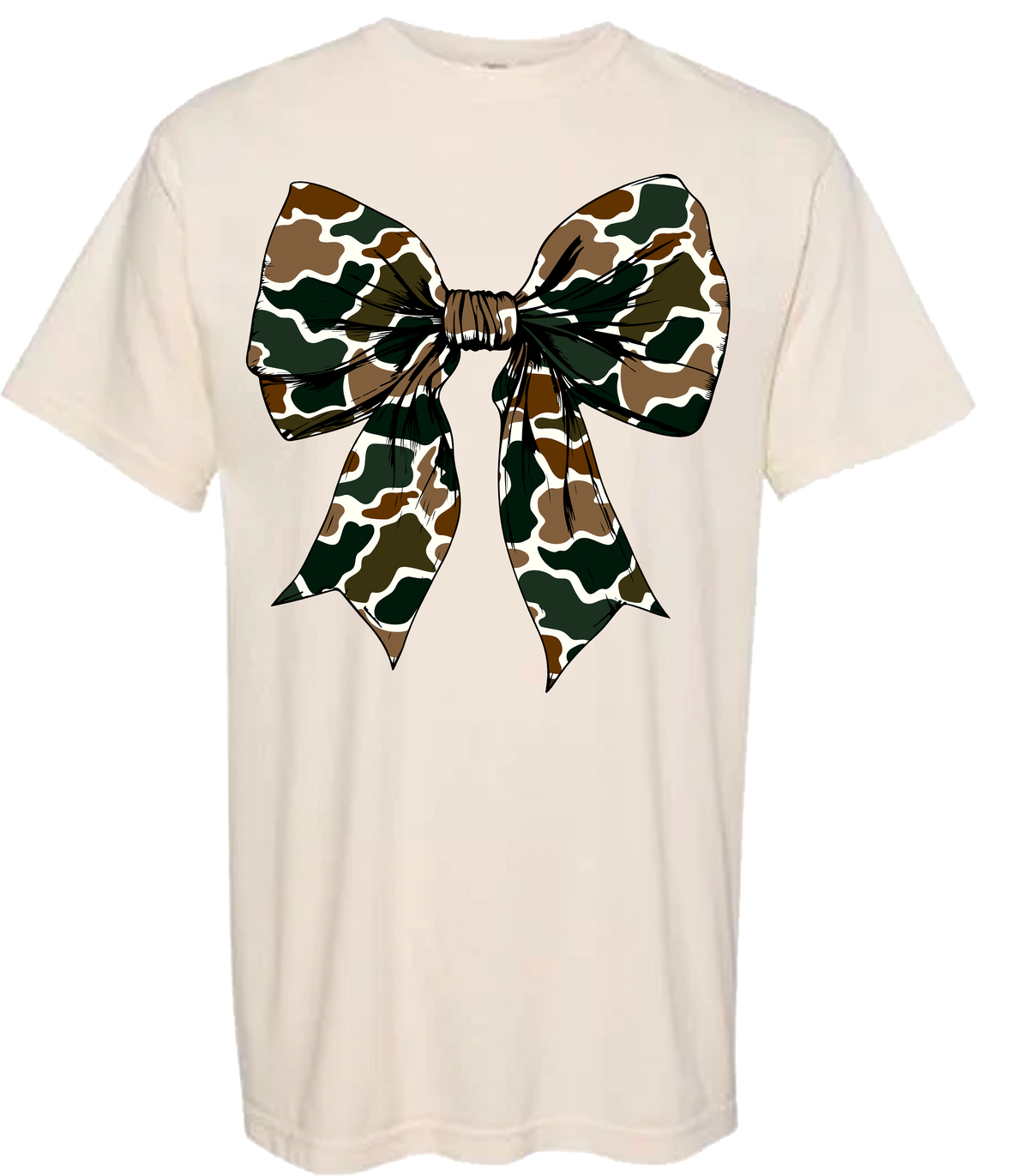 Old School Camo Bow Comfort Color Tee