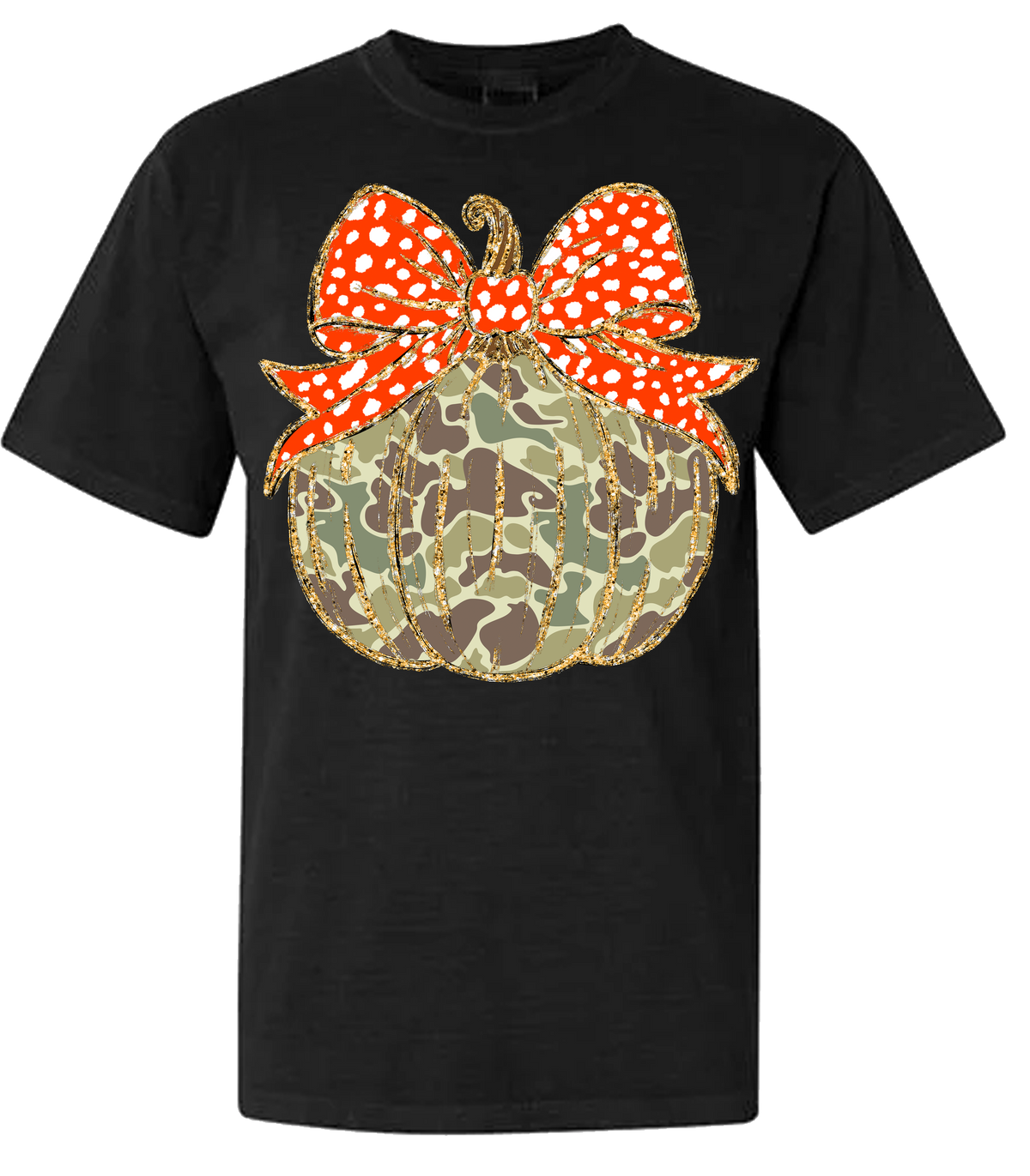 Old School Camo Pumpkin Comfort Color Tee