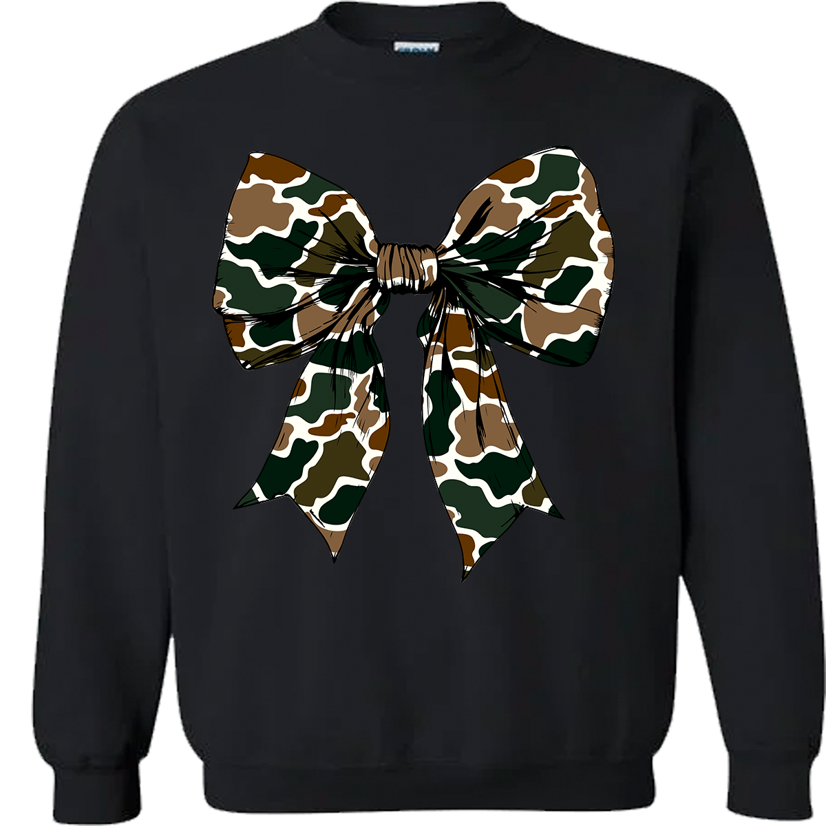 Old School Camo Bow Sweatshirt