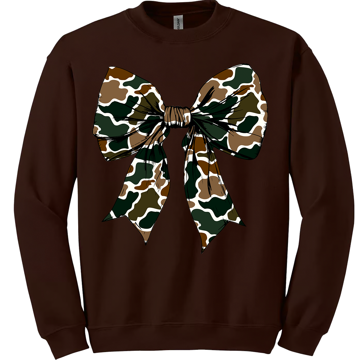 Old School Camo Bow Sweatshirt