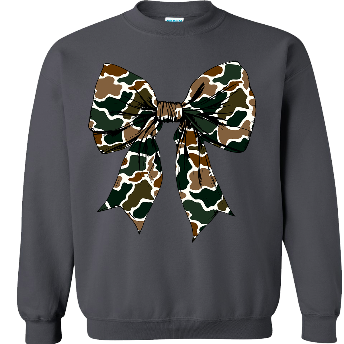 Old School Camo Bow Sweatshirt