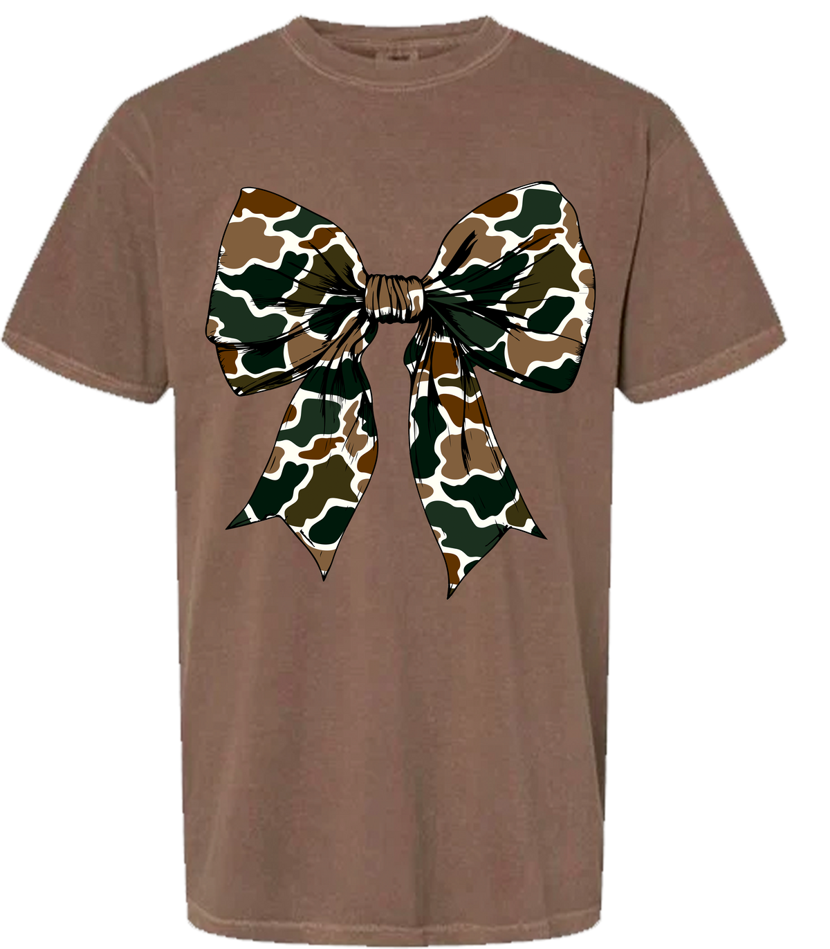 Old School Camo Bow Comfort Color Tee