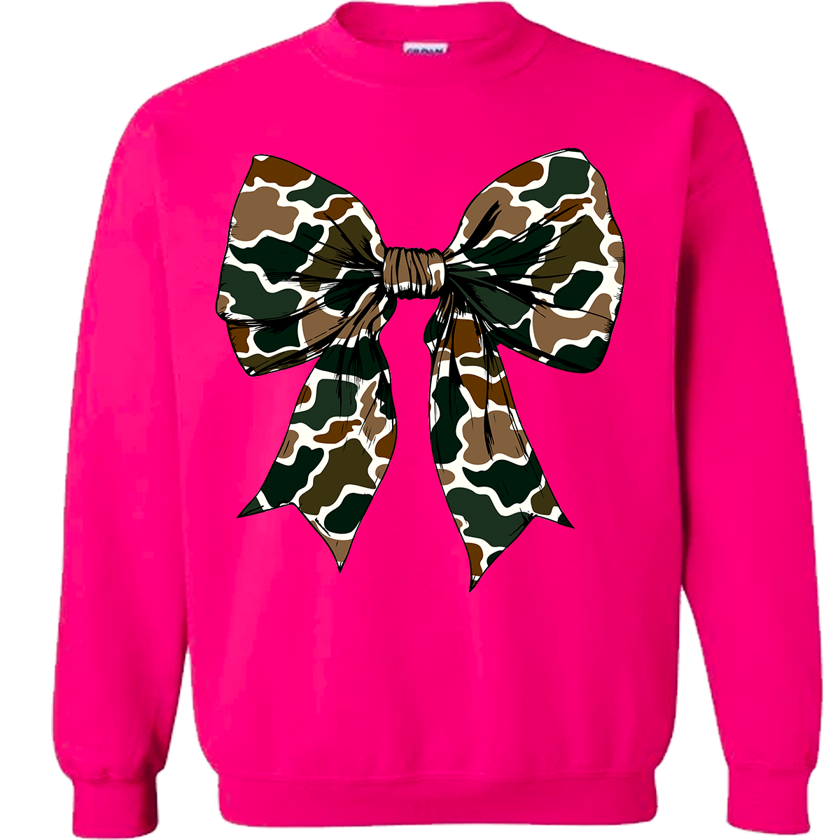 Old School Camo Bow Sweatshirt