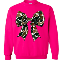 Old School Camo Bow Sweatshirt