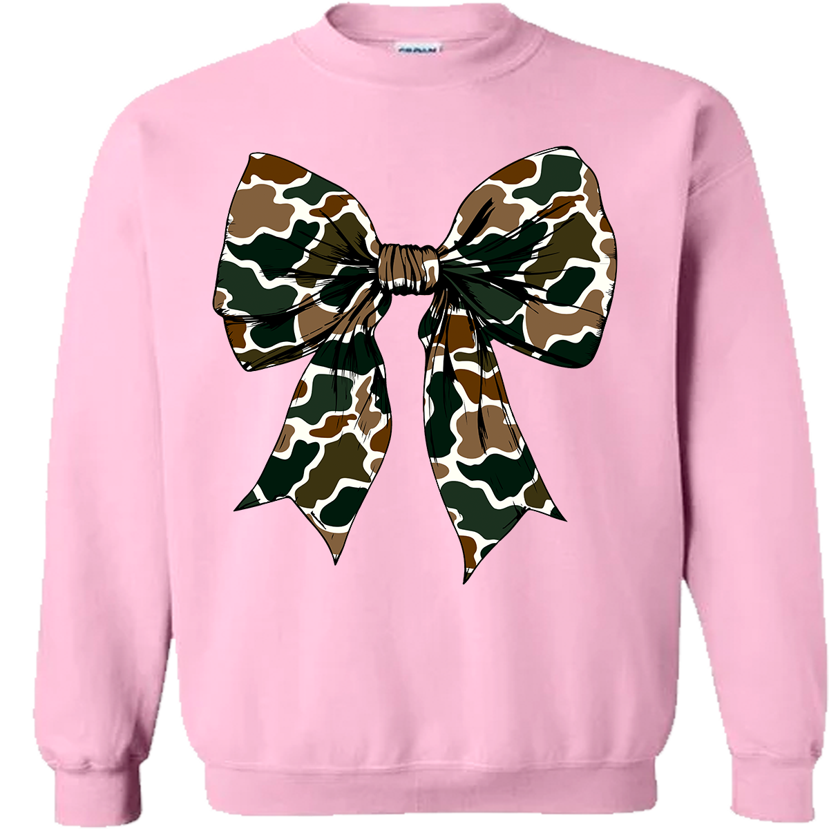 Old School Camo Bow Sweatshirt