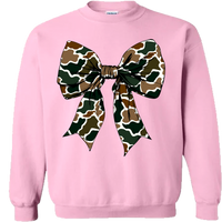 Old School Camo Bow Sweatshirt