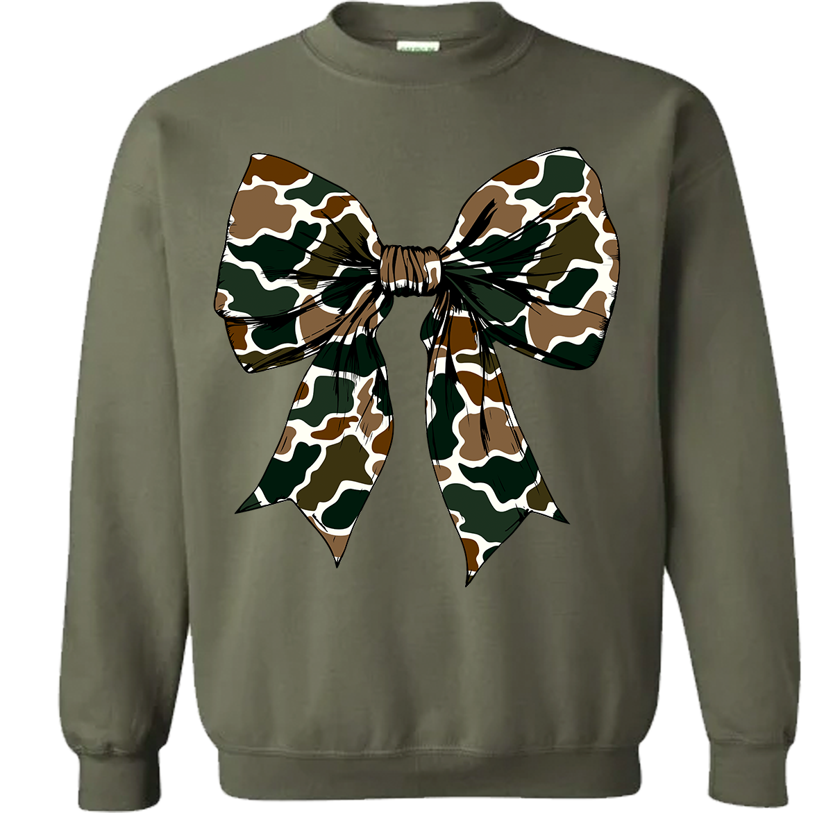 Old School Camo Bow Sweatshirt