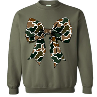 Old School Camo Bow Sweatshirt