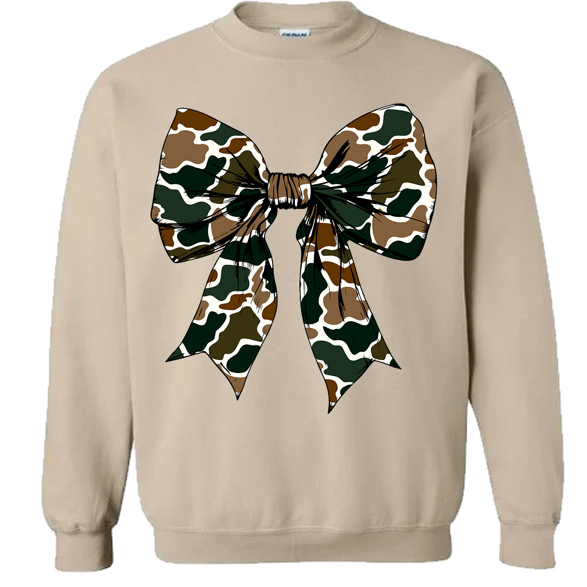 Old School Camo Bow Sweatshirt