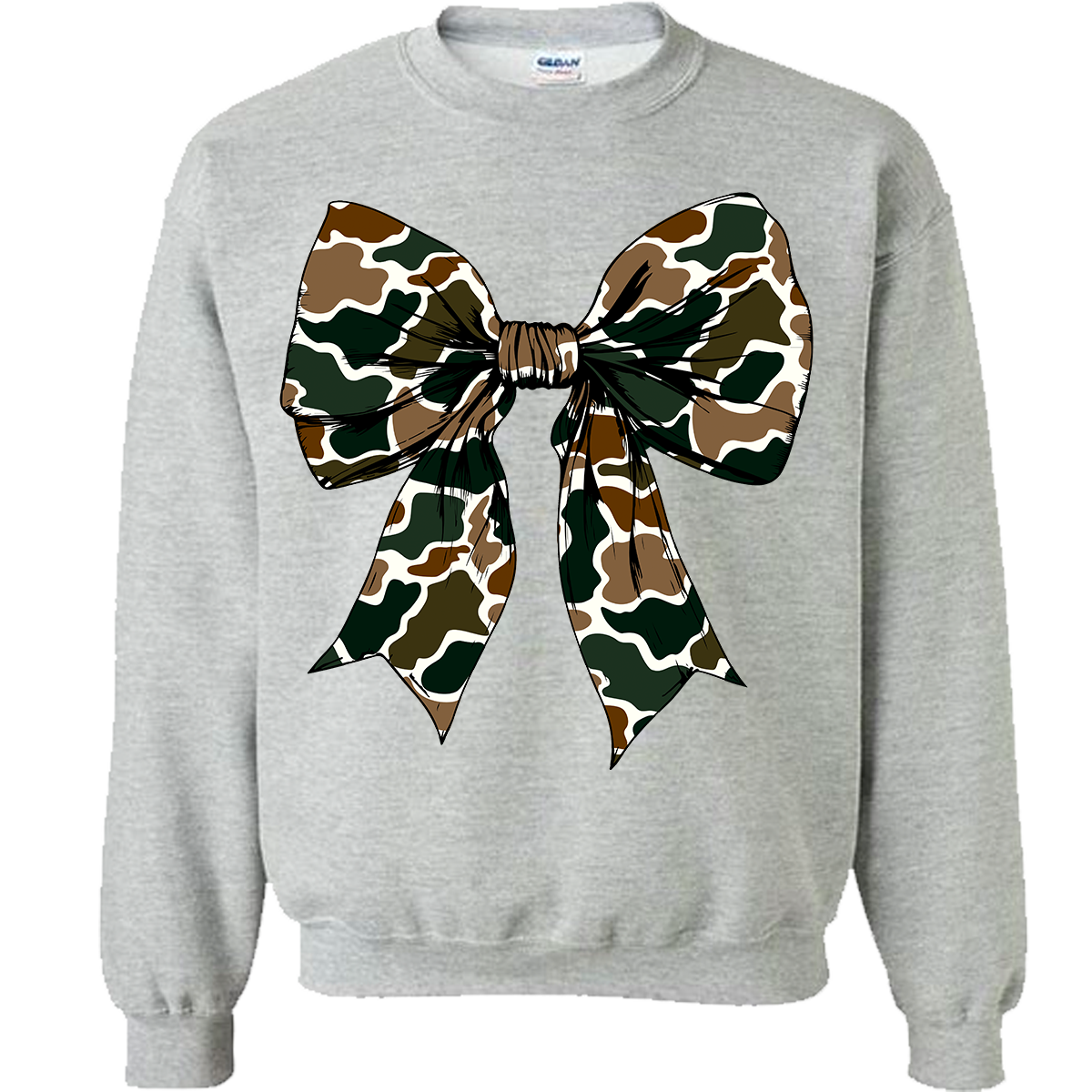 Old School Camo Bow Sweatshirt