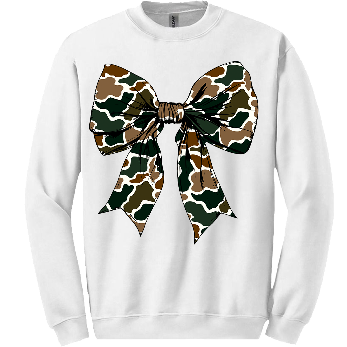 Old School Camo Bow Sweatshirt