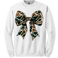 Old School Camo Bow Sweatshirt