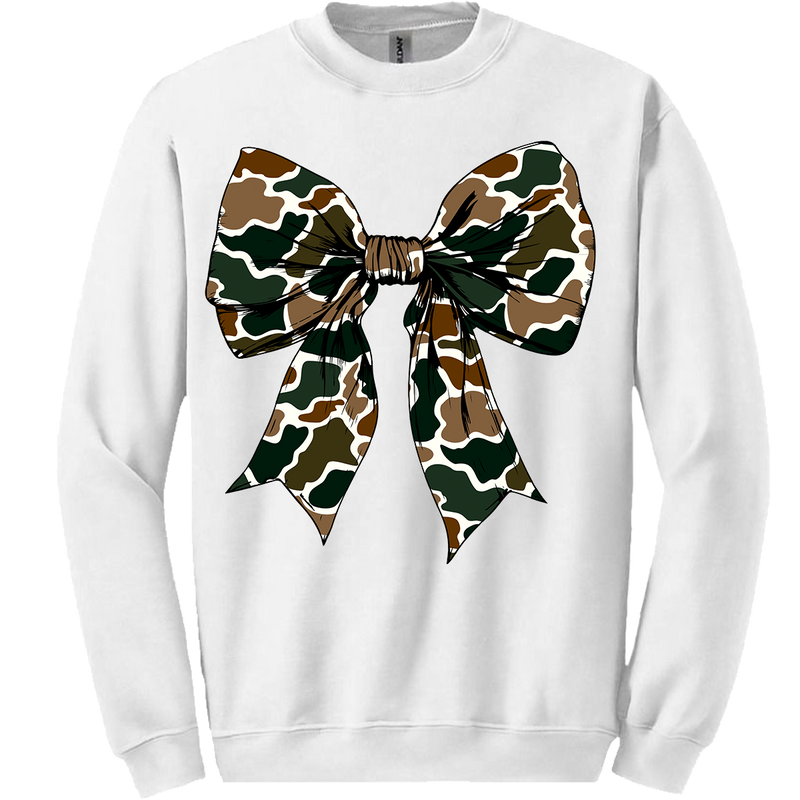 Old School Camo Bow Sweatshirt