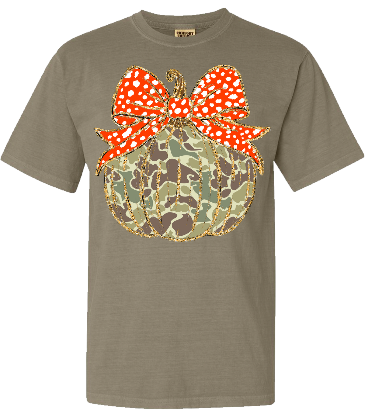 Old School Camo Pumpkin Comfort Color Tee