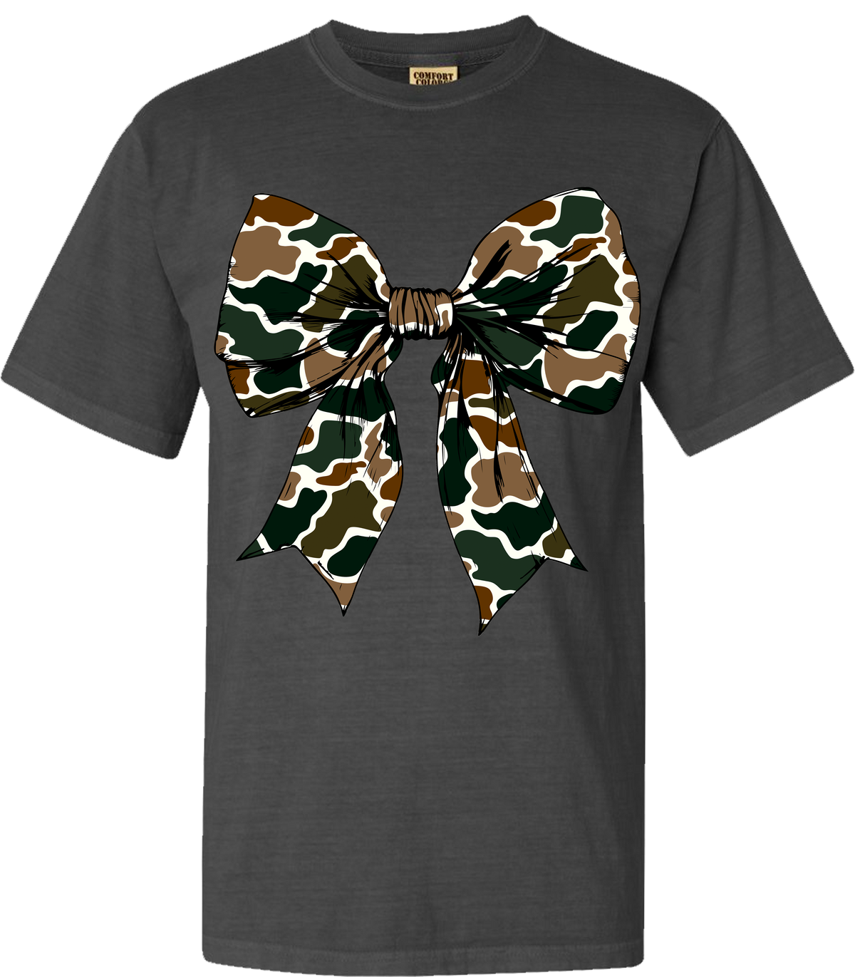 Old School Camo Bow Comfort Color Tee