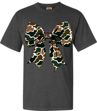 Old School Camo Bow Comfort Color Tee