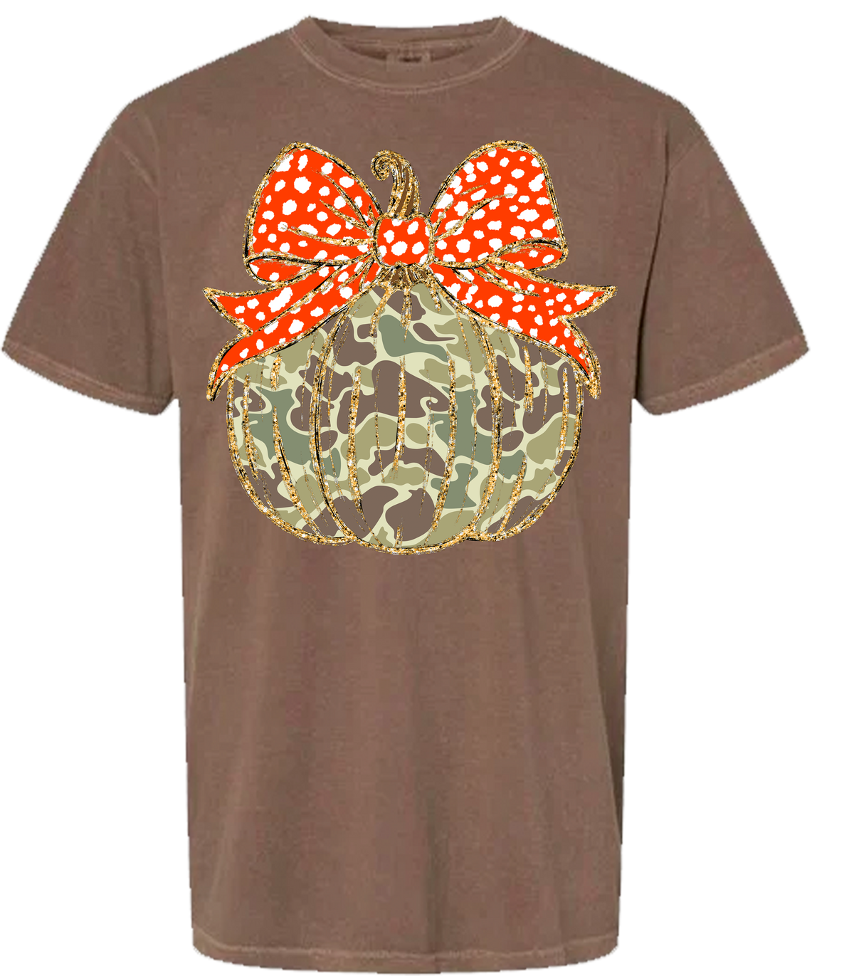 Old School Camo Pumpkin Comfort Color Tee