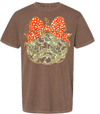 Old School Camo Pumpkin Comfort Color Tee