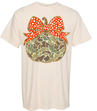 Old School Camo Pumpkin Comfort Color Tee