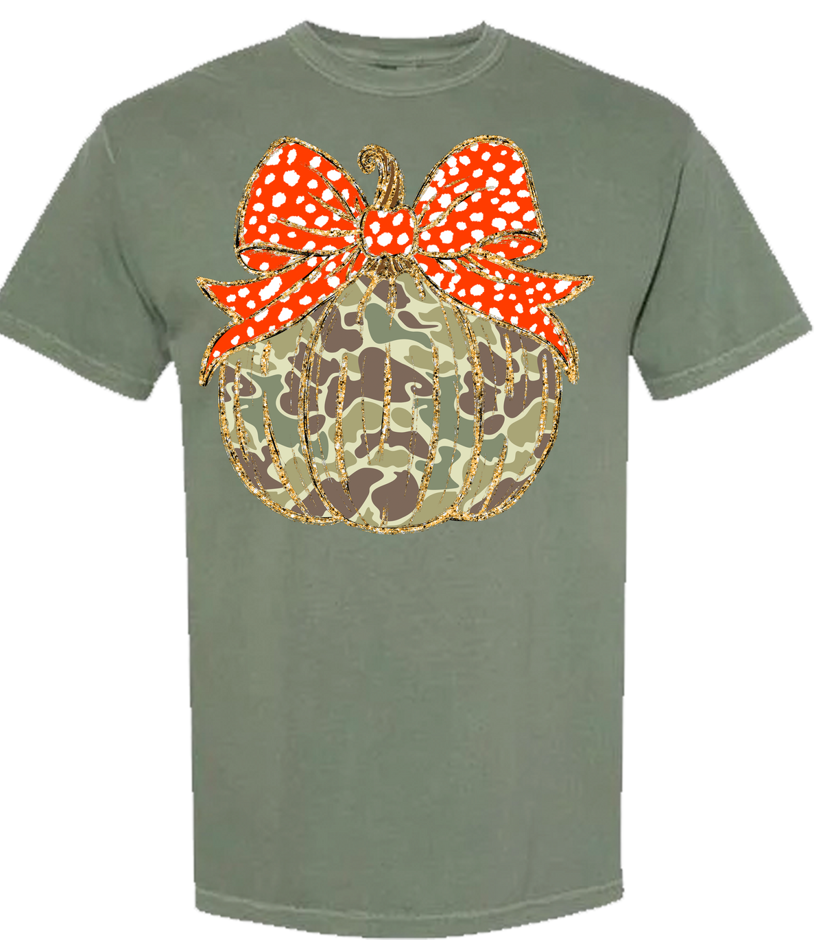 Old School Camo Pumpkin Comfort Color Tee