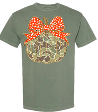 Old School Camo Pumpkin Comfort Color Tee