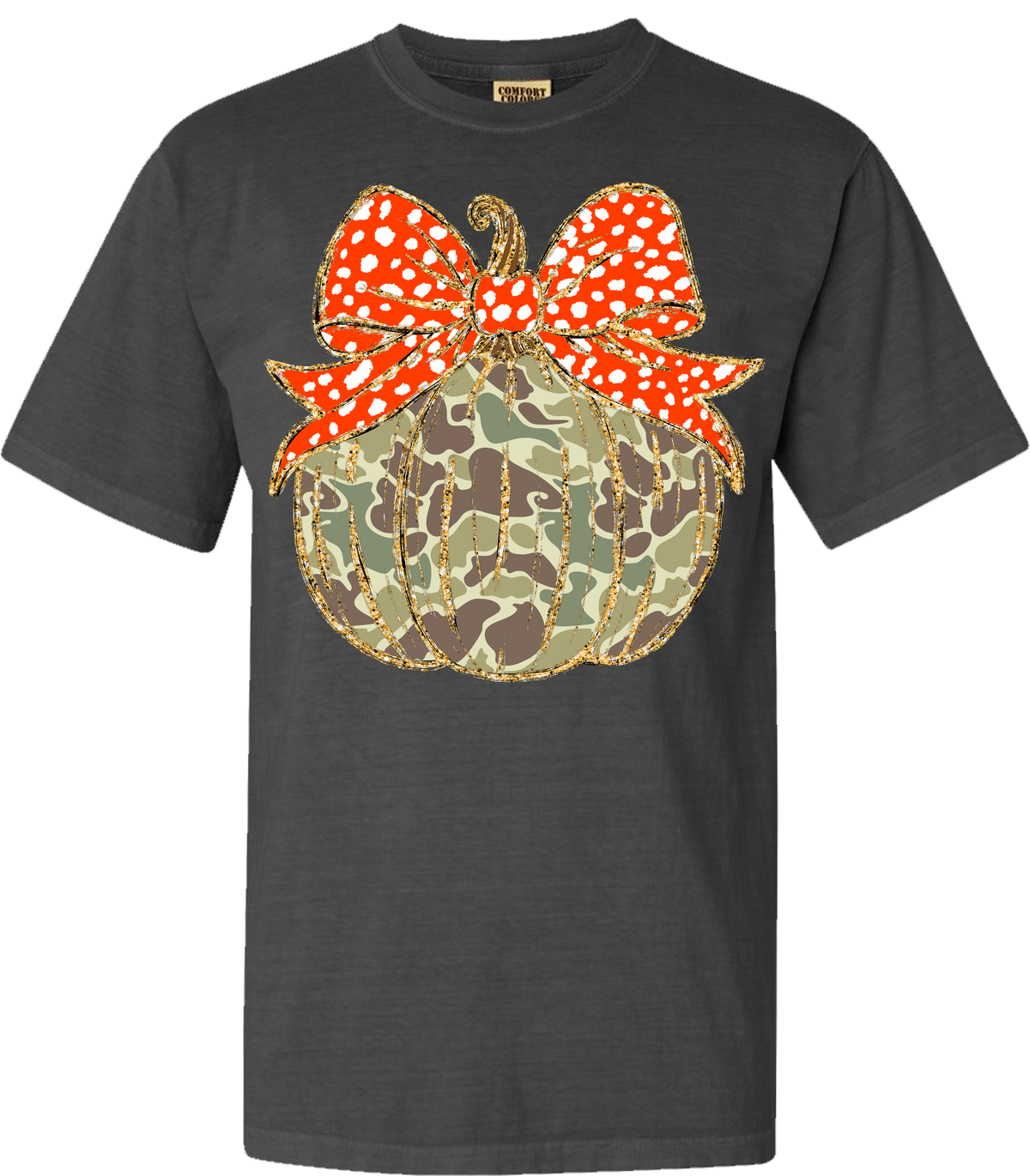 Old School Camo Pumpkin Comfort Color Tee