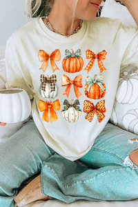 Pumpkin Coquette Collage Comfort Color Tee